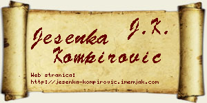 Jesenka Kompirović vizit kartica